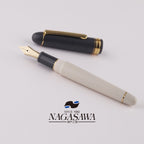 Nagasawa Exclusive Ivory White 14K Gold Platinum Fountain Pen with Weather Vane Engraving