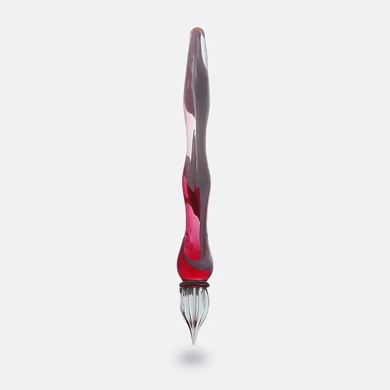 Japanese Handmade Glass Pen – Mitsukoshi Stationery Fair Limited Edition • Red Spiral