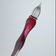 Japanese Handmade Glass Pen – Mitsukoshi Stationery Fair Limited Edition • Red Spiral