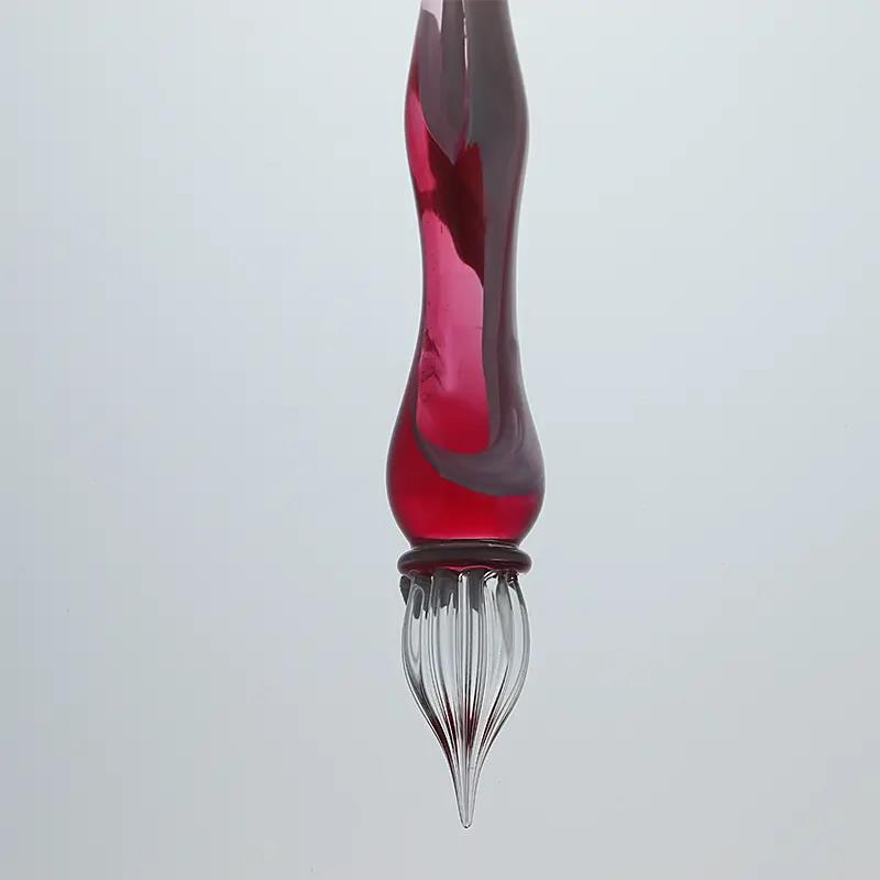 Japanese Handmade Glass Pen – Mitsukoshi Stationery Fair Limited Edition • Red Spiral