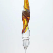 Japanese Handmade Glass Pen - Mitsukoshi Stationery Fair Limited Edition • Yellow Spiral