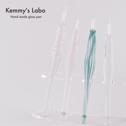Kemmy's Labo Stripe Series | Belly Shape Glass Pen | Handmade