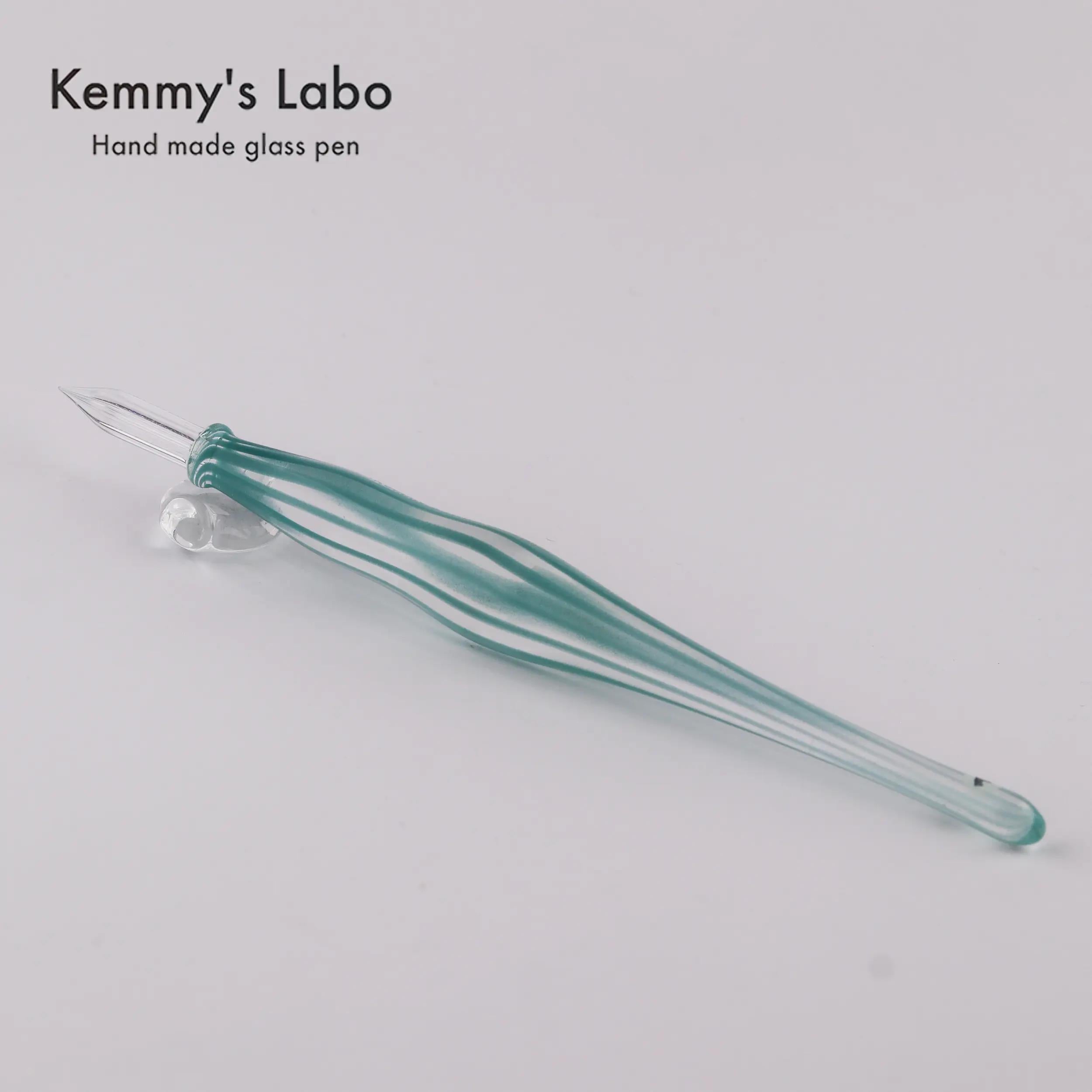 Kemmy's Labo Stripe Series | Belly Shape Glass Pen | Handmade