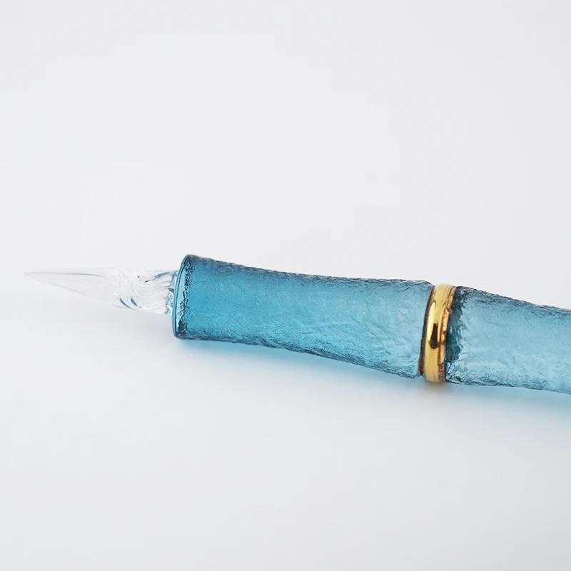 Toos Glass Studio Blue Glass Pen • Dance of the Celestial Maiden