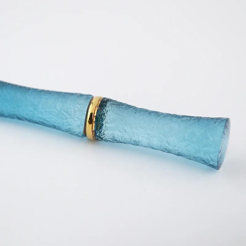 Toos Glass Studio Blue Glass Pen • Dance of the Celestial Maiden