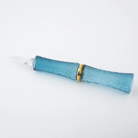 Toos Glass Studio Blue Glass Pen • Dance of the Celestial Maiden