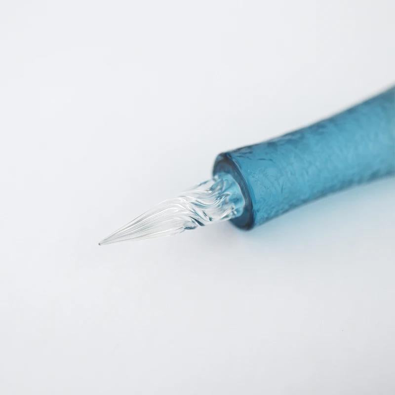Toos Glass Studio Blue Glass Pen • Dance of the Celestial Maiden
