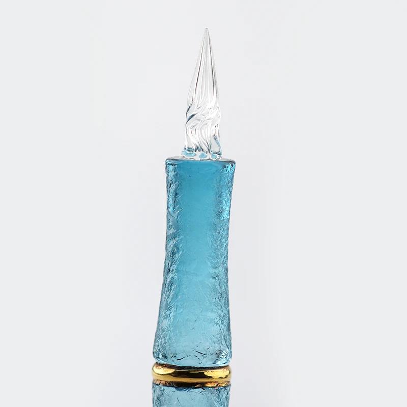 Toos Glass Studio Blue Glass Pen • Dance of the Celestial Maiden