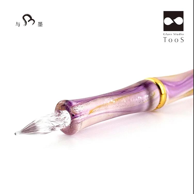 Glass Studio Tools Limited Edition Glass Dip Pen - Oboro Tsuki, Ayame Color