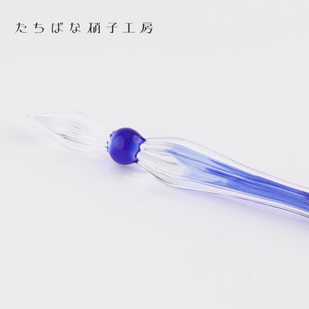 Tachibana Glass Studio × NAGASAWA Limited Edition Glass Dip Pen - Milky Way Jelly