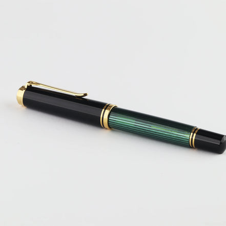 Pelikan M800 Green Striped 18K Gold Fountain Pen