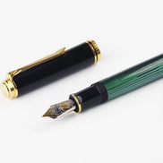 Pelikan M800 Green Striped 18K Gold Fountain Pen