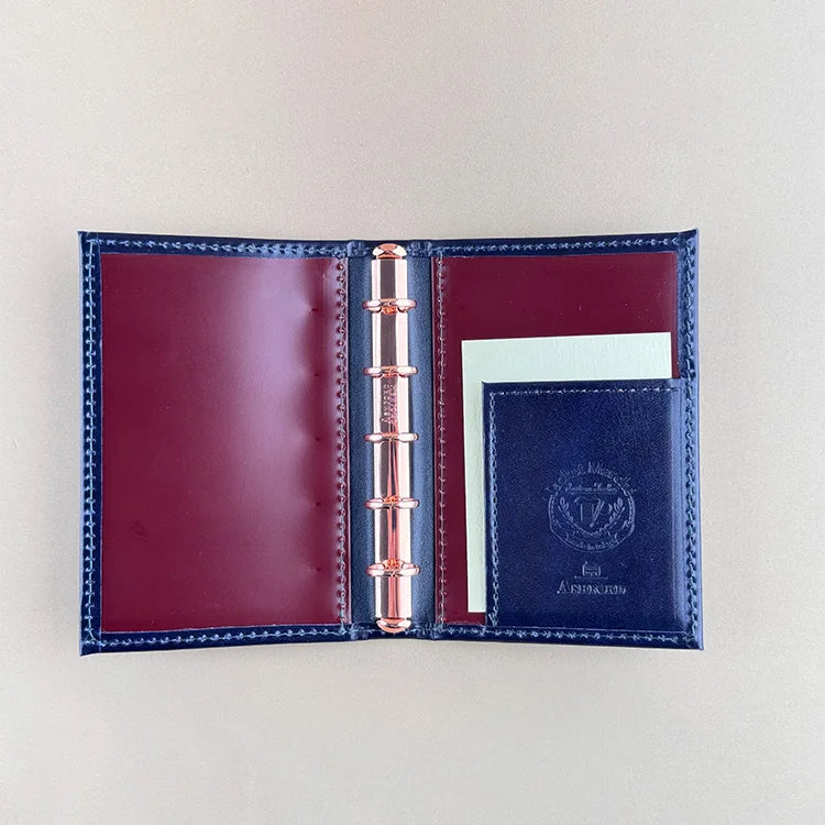Ashford Workshop Exclusive M5 Custom Leather Planner - Dark Green/Oxblood/Burgundy/Navy