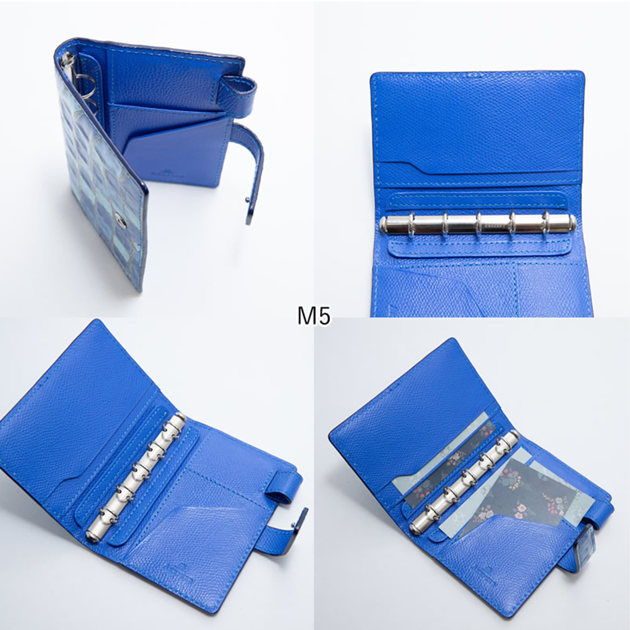 Ashford & Nagasawa Collaborative Limited Edition - Blue Marble Embossed Cowhide Planner | M5/M6/A7 Snap Closure