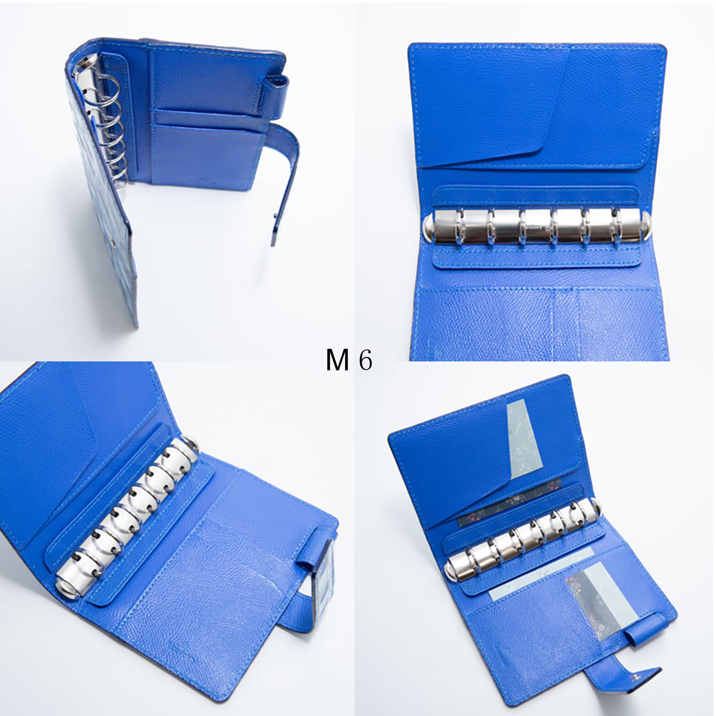 Ashford & Nagasawa Collaborative Limited Edition - Blue Marble Embossed Cowhide Planner | M5/M6/A7 Snap Closure