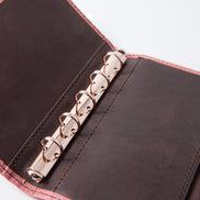 Ashford & Nagasawa Collaborative Limited Edition - Himeji Soft Cowhide Tri-Fold Planner | Brown/Pink, M5 Size