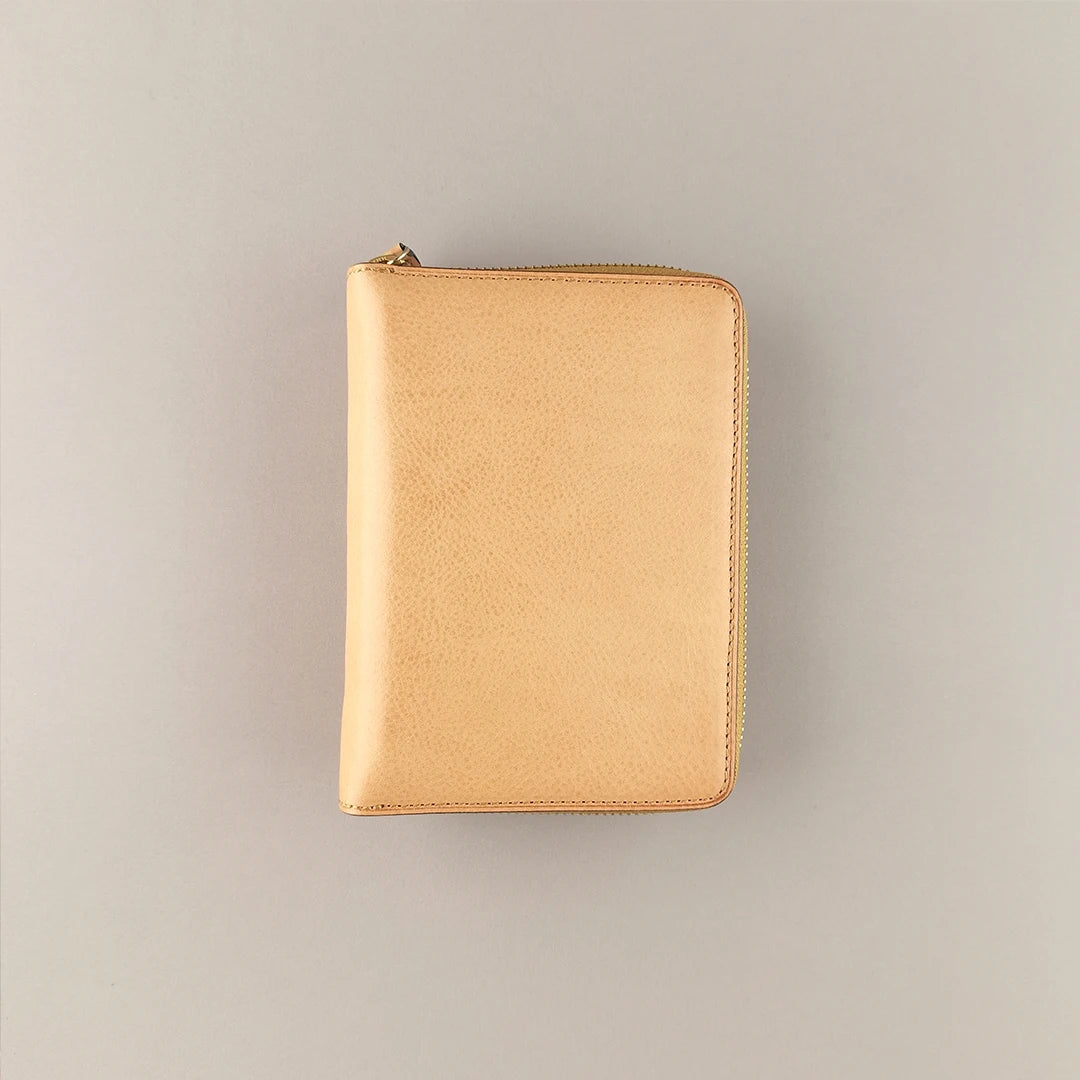 Japan Brelio Limited Edition Nude m6 (a7) Cowhide Zip Planner, 20mm Rings