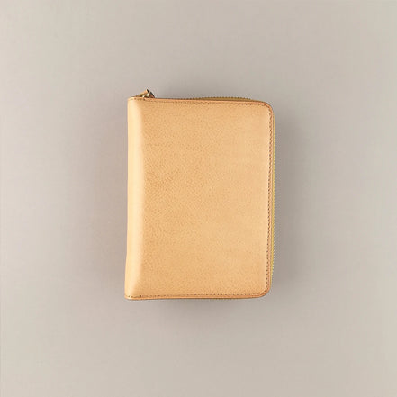 Japan Brelio Limited Edition Nude m6 (a7) Cowhide Zip Planner, 20mm Rings