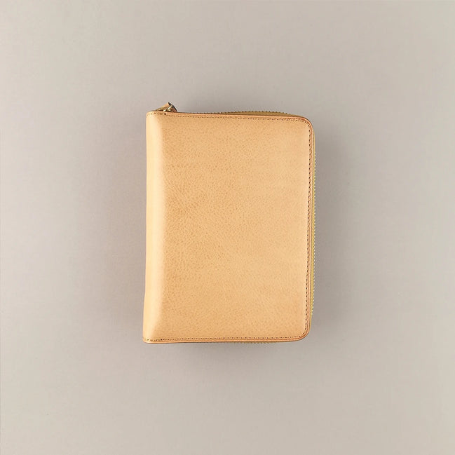 Japan Brelio Limited Edition Nude m6 (a7) Cowhide Zip Planner, 20mm Rings