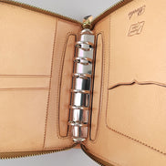 Japan Brelio Limited Edition Nude m6 (a7) Cowhide Zip Planner, 20mm Rings