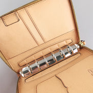 Japan Brelio Limited Edition Nude m6 (a7) Cowhide Zip Planner, 20mm Rings