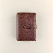 Japan Brelio Limited Edition Two-Tone Brown m5 Bi-Fold Cowhide Leather Ring Planner, 13mm Rings