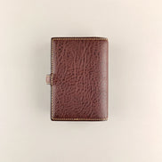 Japan Brelio Limited Edition Two-Tone Brown m5 Bi-Fold Cowhide Leather Ring Planner, 13mm Rings