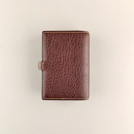 Japan Brelio Limited Edition Two-Tone Brown m5 Bi-Fold Cowhide Leather Ring Planner, 13mm Rings