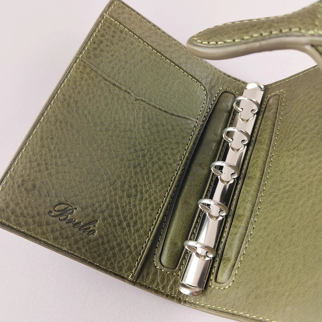 Japan Brelio Isetan Limited Edition Olive Green m5 Tri-Fold Ring Planner
