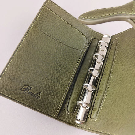Japan Brelio Isetan Limited Edition Olive Green m5 Tri-Fold Ring Planner