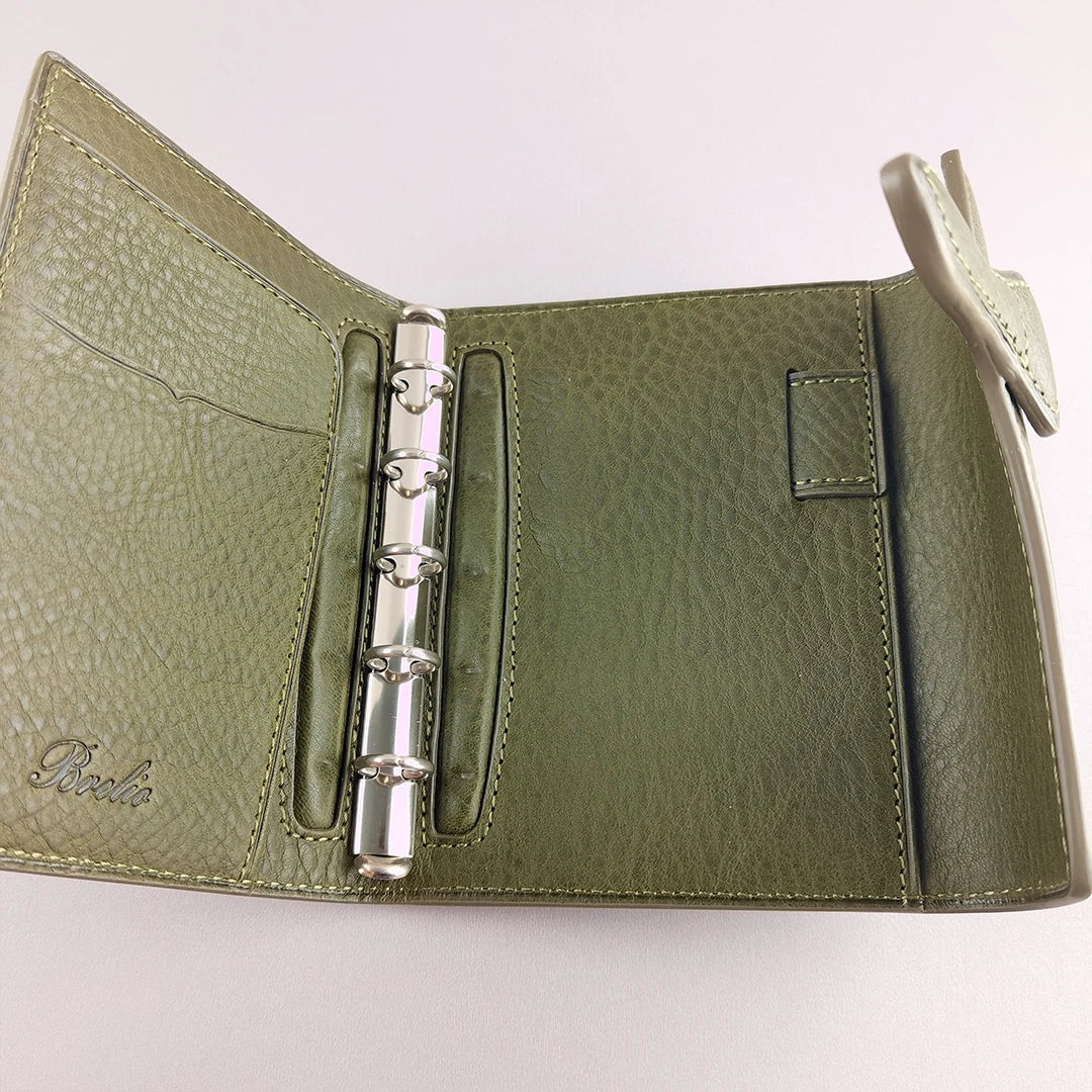 Japan Brelio Isetan Limited Edition Olive Green m5 Tri-Fold Ring Planner