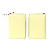 Japanese Brelio M5/M6(A7) Genuine Leather Zippered Binder Notebook Blue/Yellow/Pink