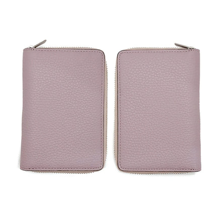 Japanese Brelio M5/M6(A7) Genuine Leather Zippered Binder Notebook Blue/Yellow/Pink