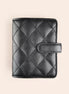 Japanese Brelio Limited Edition Quilted M5 Black Genuine Leather Ring Binder Notebook