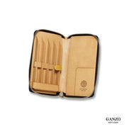 GANZO M5 Genuine Leather Zippered Ring Planner / Notebook Cover