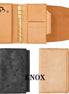 KNOX Limited A6 Tri-Fold Full Leather Notebook, Black & Nude, 16mm Ring