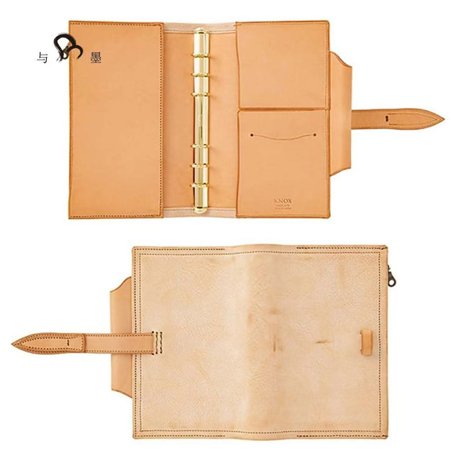 KNOX Limited A6 Bi-Fold Snap Button Planner, Nude, 16mm Ring