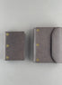 Kawacoya Limited Gray M5/M6 Bi-Fold & Tri-Fold Genuine Leather Binder Notebook, 13mm Ring