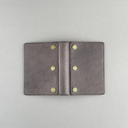 Kawacoya Limited Gray M5/M6 Bi-Fold & Tri-Fold Genuine Leather Binder Notebook, 13mm Ring