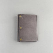 Kawacoya Limited Gray M5/M6 Bi-Fold & Tri-Fold Genuine Leather Binder Notebook, 13mm Ring