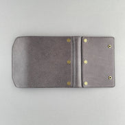 Kawacoya Limited Gray M5/M6 Bi-Fold & Tri-Fold Genuine Leather Binder Notebook, 13mm Ring