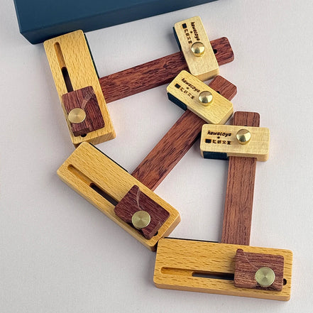 wacoya Exclusive × Nijigami Bunsitsu Wooden Paper Cutting Stabilizer, Premium Planner Tool