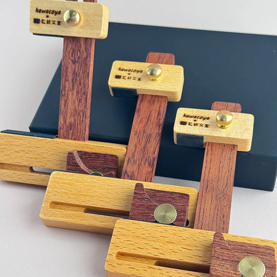 wacoya Exclusive × Nijigami Bunsitsu Wooden Paper Cutting Stabilizer, Premium Planner Tool