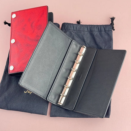 Kawacoya Limited M6 Red Leather Planner (13mm Ring, Handmade, Exhibition Exclusive)