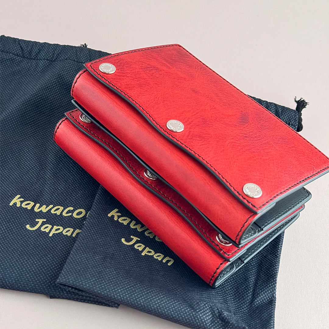 Kawacoya Limited M6 Red Leather Planner (13mm Ring, Handmade, Exhibition Exclusive)
