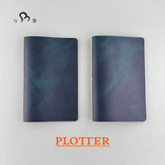 Plotter Tokyo Flagship Store Exclusive A6 Blue Loose-Leaf Planner, Pelcera Oil-Waxed Leather Binder