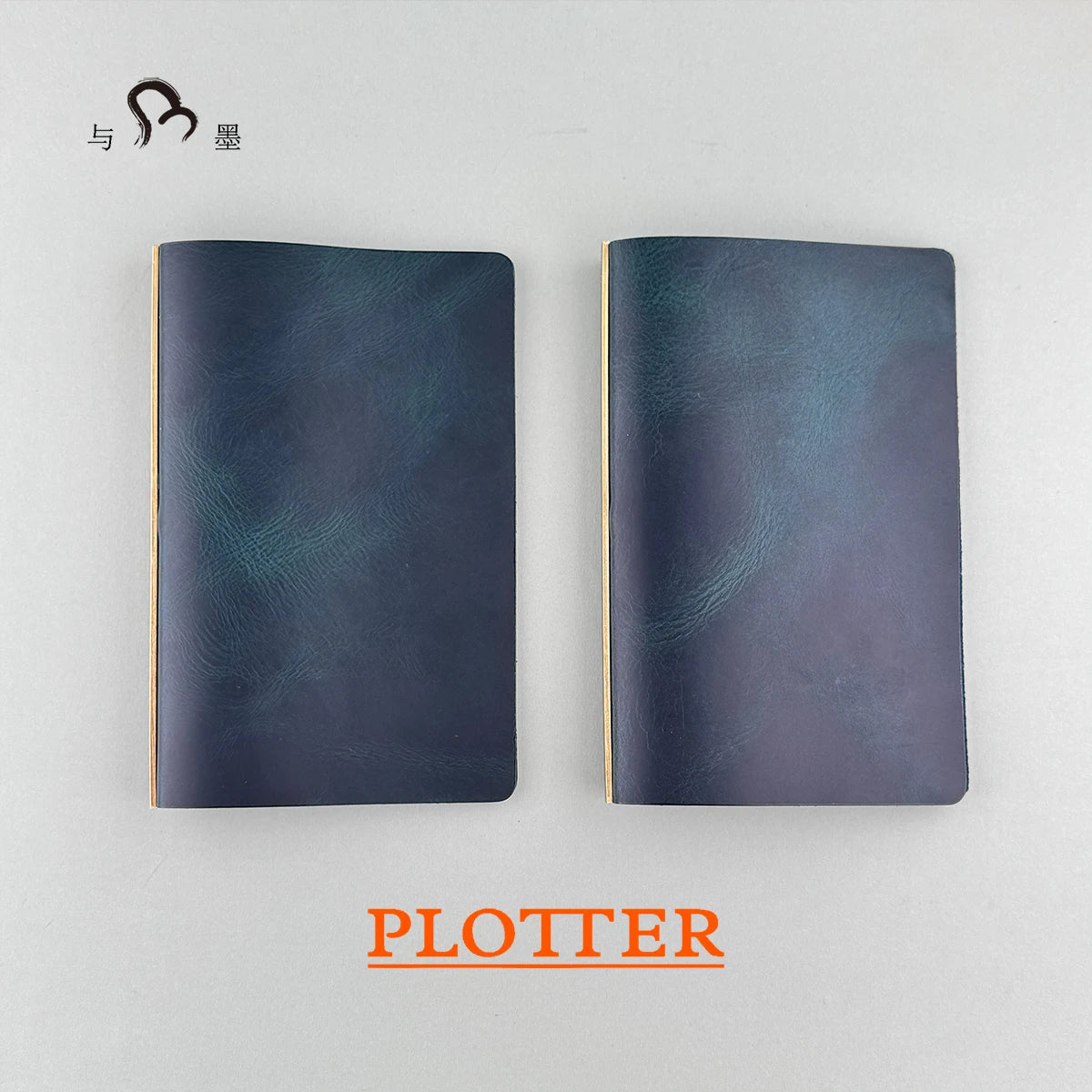 Plotter Tokyo Flagship Store Exclusive A6 Blue Loose-Leaf Planner, Pelcera Oil-Waxed Leather Binder