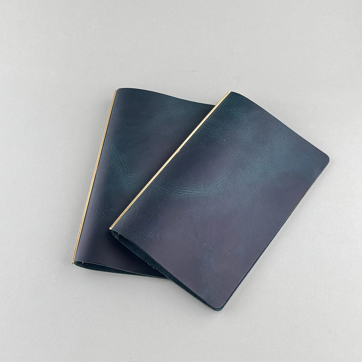 Plotter Tokyo Flagship Store Exclusive A6 Blue Loose-Leaf Planner, Pelcera Oil-Waxed Leather Binder
