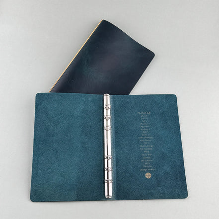 Plotter Tokyo Flagship Store Exclusive A6 Blue Loose-Leaf Planner, Pelcera Oil-Waxed Leather Binder