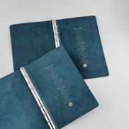 Plotter Tokyo Flagship Store Exclusive A6 Blue Loose-Leaf Planner, Pelcera Oil-Waxed Leather Binder